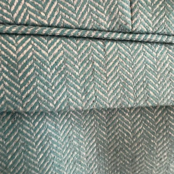LOFT Women's Teal Herringbone Blazer - Picture 4 of 4